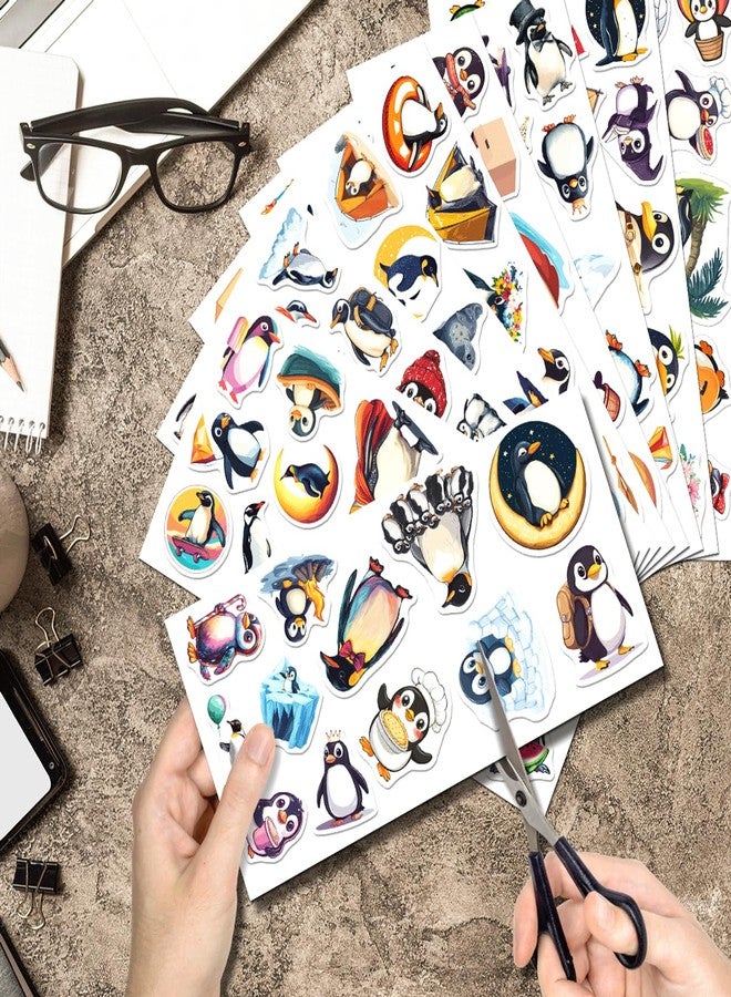 RABOWA Cute Penguin Stickers Pack 108Pcs Vinyl Waterproof Decals for Kids Teens Scrapbooking Water Bottles Laptop Journaling School Supplies Creative Fun Car Bike Phone - Image 2